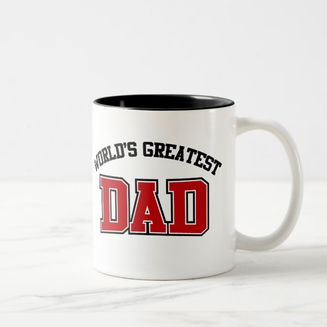 Worlds Greatest Dad Coffee Mug Red (Right)