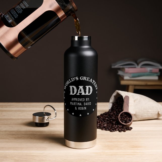 World's Greatest Dad (custom.) Insulated Bottle (Coffee)