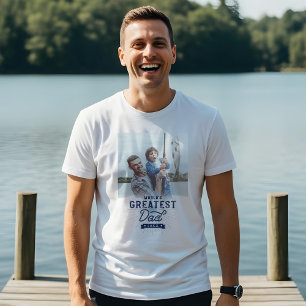 World's Greatest Dad Custom Photo Father's Day Tri-Blend Shirt