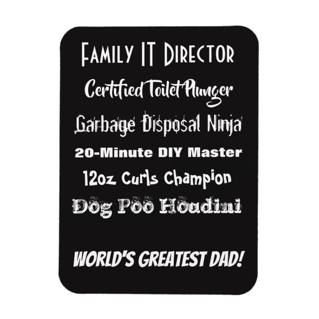 Worlds Greatest Dad!  Customisable!! Magnet (Vertical)