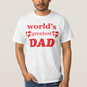 WORLDS GREATEST DAD - DANISH FLAGS T-Shirt