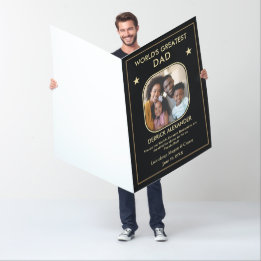 World's Greatest Dad Father Photo Big 36 x 48 Inch