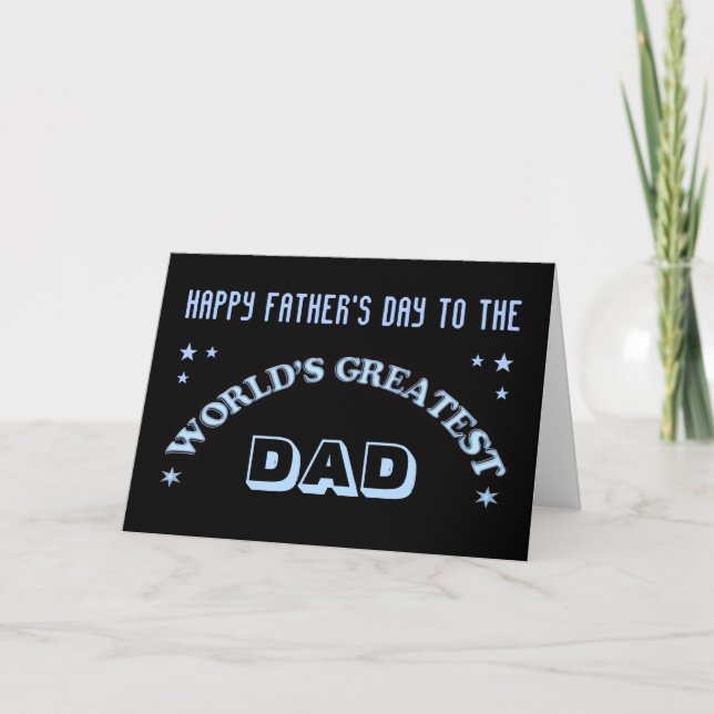 World's Greatest Dad Father's Day Card (Front)
