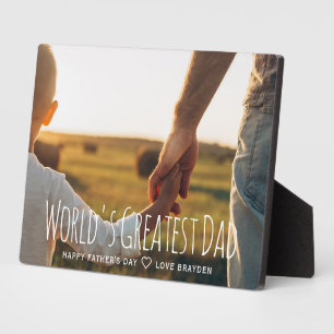 World's Greatest Dad Father's Day Custom Photo Plaque