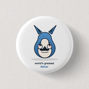World's Greatest Dad Fox 3 Cm Round Badge