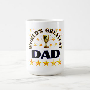 World's Greatest Dad, Gold Stars, Coffee Mug