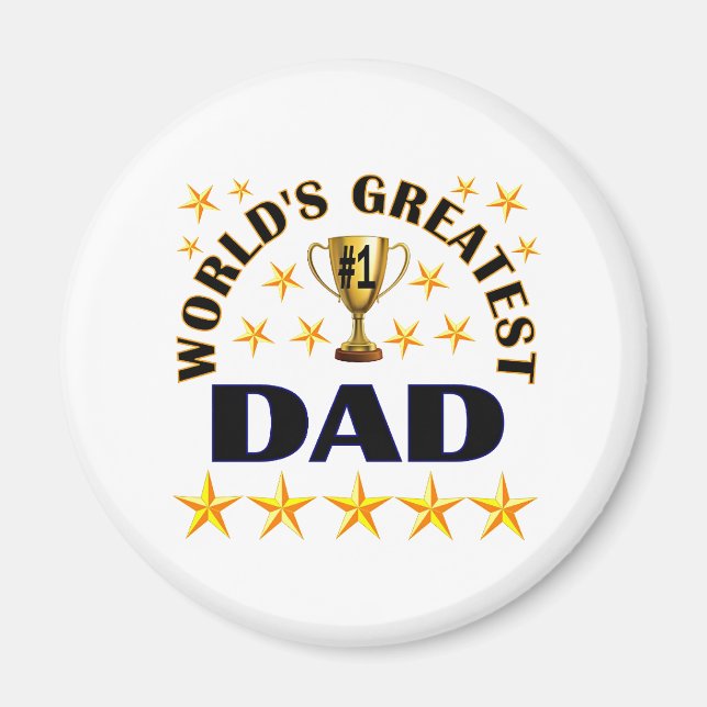 World's Greatest Dad, gold stars, Magnet (Front)