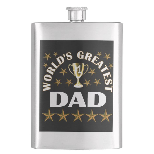 worlds-greatest-dad hip flask (Front)