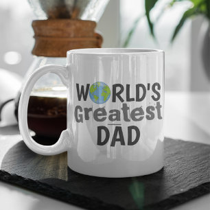 World's Greatest Dad Modern Trendy Typography Coffee Mug