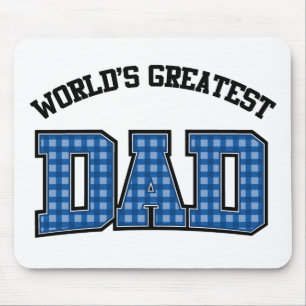 Worlds Greatest Dad Mousepad Plaid