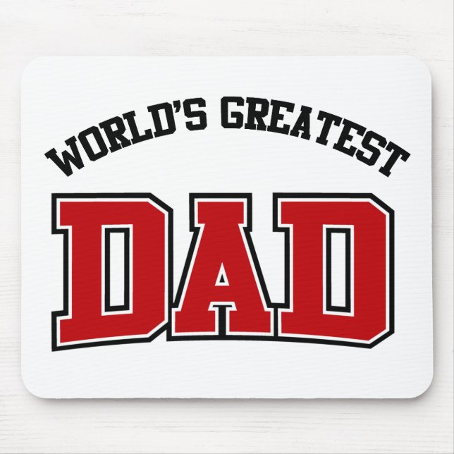 Worlds Greatest Dad Mousepad Red (Front)