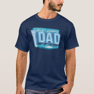 Worlds Greatest Dad neon sign design T-Shirt