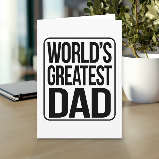 World's Greatest Dad - plain and simple Card