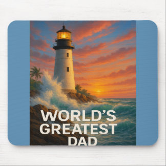 World's Greatest Dad – Stormwatch Lighthouse  Mouse Pad