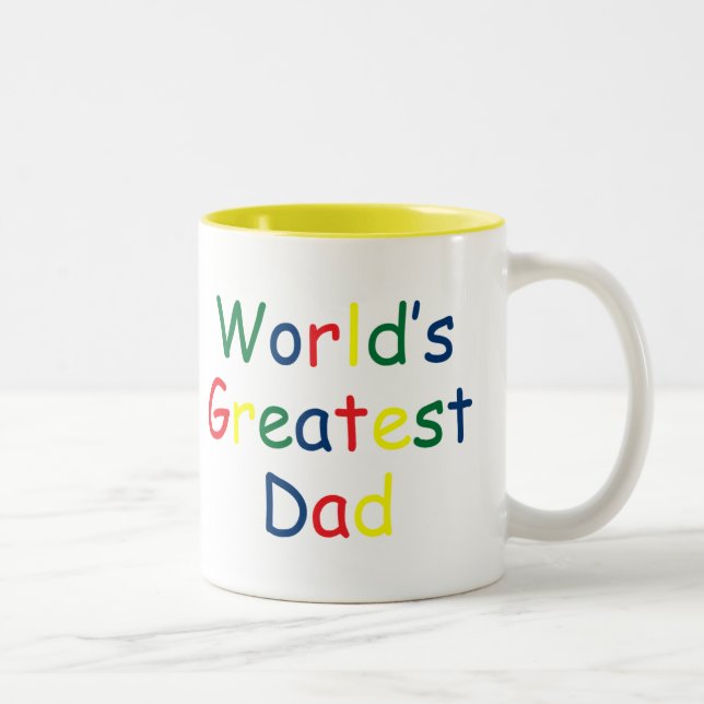 Worlds Greatest Dad Two-Tone Coffee Mug (Right)