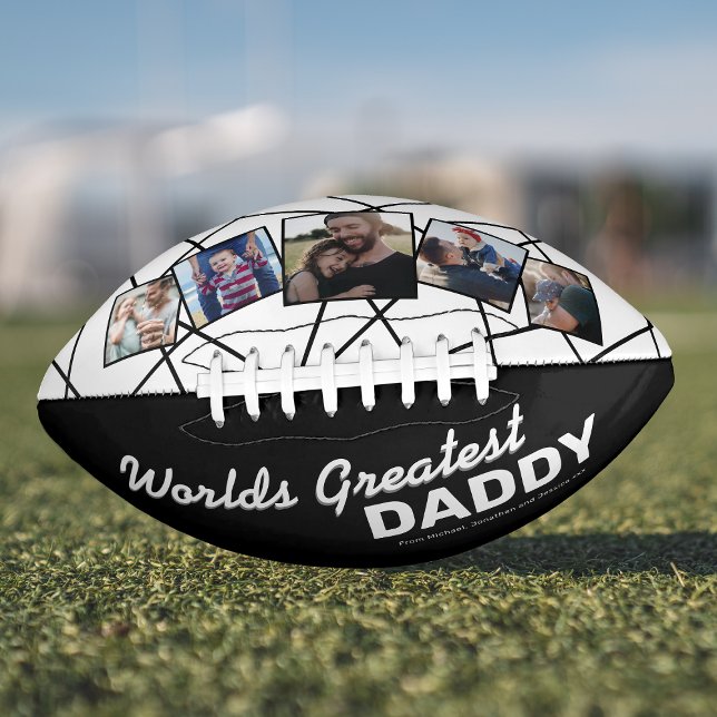 Worlds Greatest Daddy 5 Photo Football (Creator Uploaded)