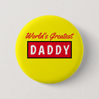 Worlds Greatest Daddy Text Yellow Fathers Day 6 Cm