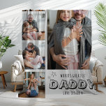 Worlds Greatest Daddy Trendy Photo Strip Fleece Blanket<br><div class="desc">Wrap your Daddy in memories this Christmas with a personalized photo blanket featuring his name and five of your favorite moments together. Create the perfect gift for a one-of-a-kind family member.</div>