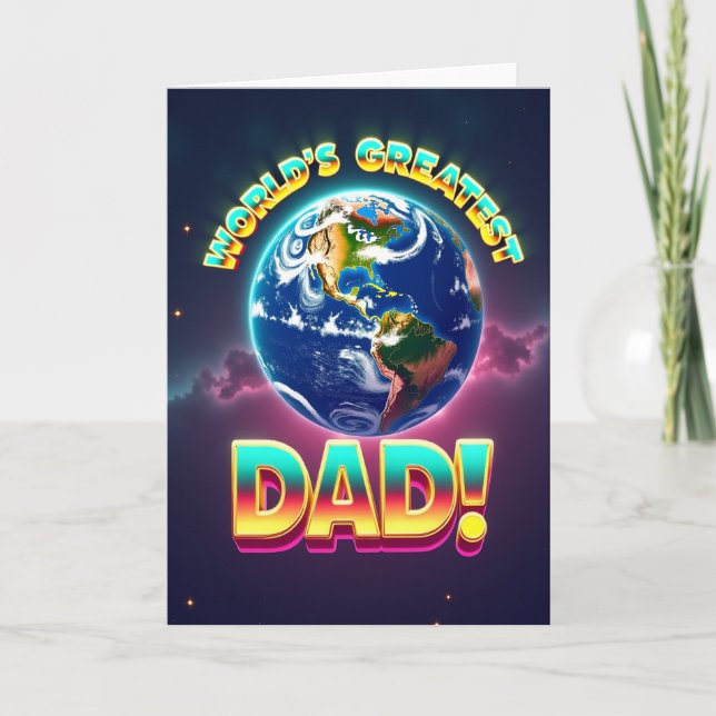 Worlds Greatest Dads Earth Card (Front)