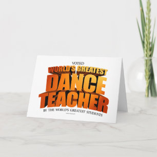 World's Greatest Dance Teacher Card