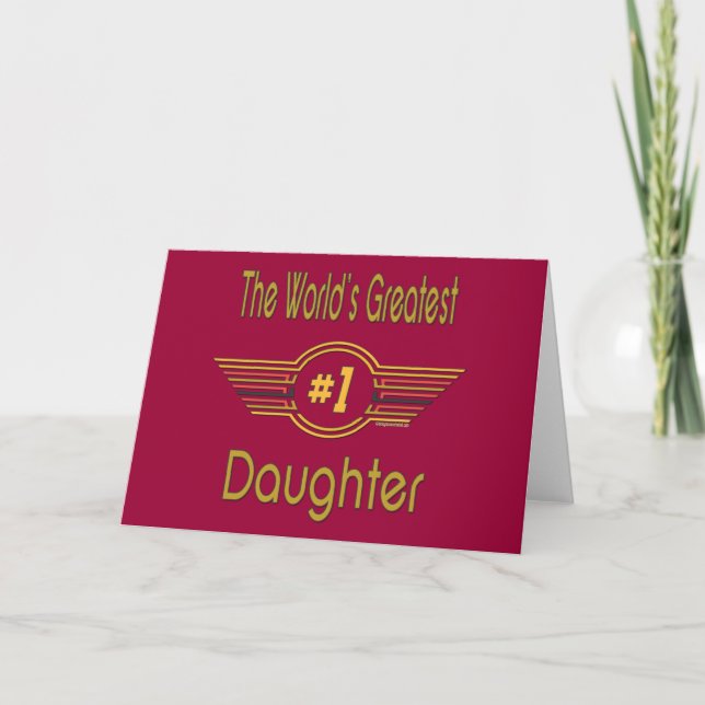 World's Greatest Daughter Number One Card (Front)