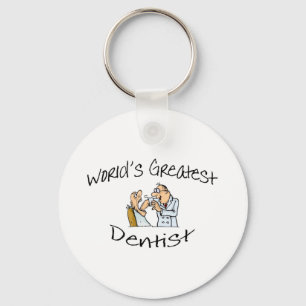 Worlds Greatest Dentist Open Wide Key Ring