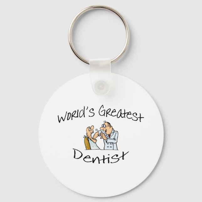 Worlds Greatest Dentist Open Wide Key Ring (Front)