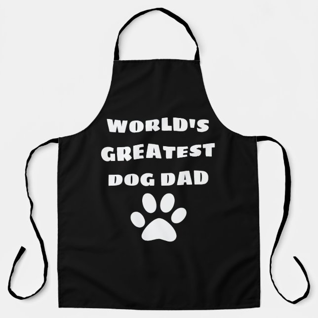World's Greatest Dog Dad Custom Text Personalised Apron (Front)