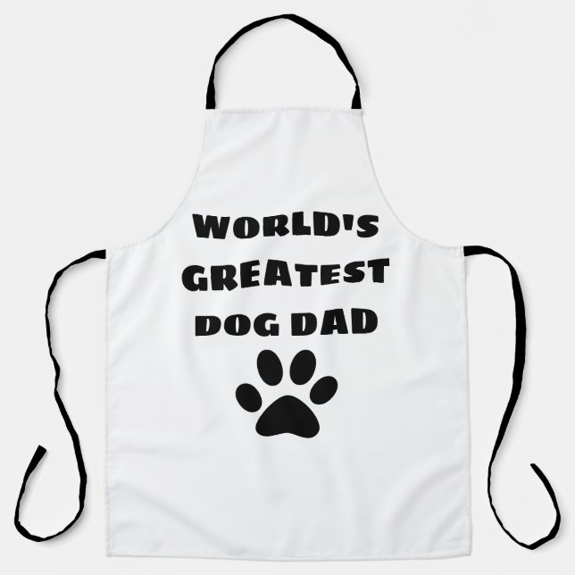 World's Greatest Dog Dad Custom Text Personalised Apron (Front)