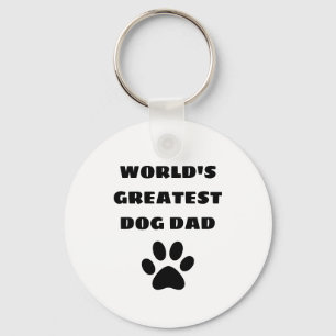 World's Greatest Dog Dad Custom Text Personalised Key Ring