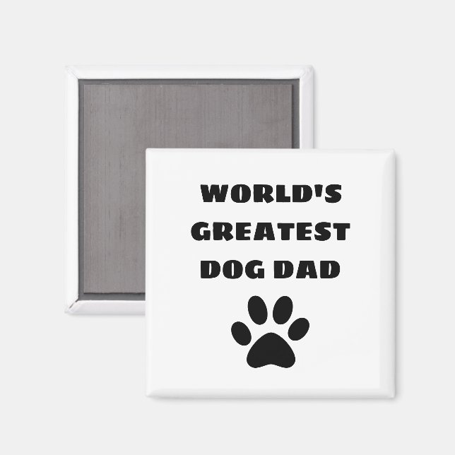 World's Greatest Dog Dad Custom Text Personalised Magnet (Front/Back)