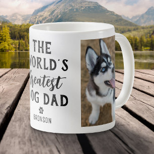 World's Greatest Dog Dad Personalised Photo Coffee Mug