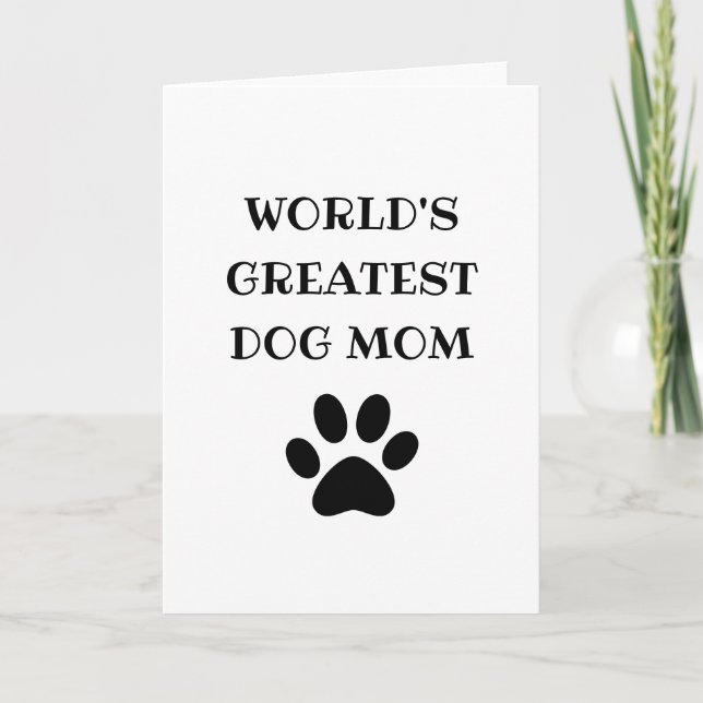 World's Greatest Dog Mum Custom Text Personalised Card (Front)