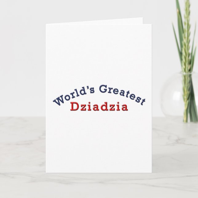 World's Greatest Dziadzia Card (Front)