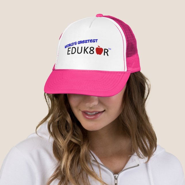 World's Greatest Educator Black Trucker Hat (In Situ)