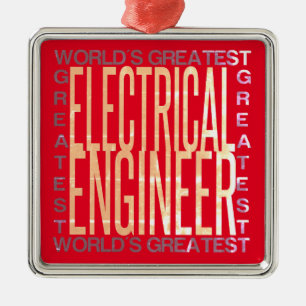 Worlds Greatest Electrical Engineer Metal Tree Decoration