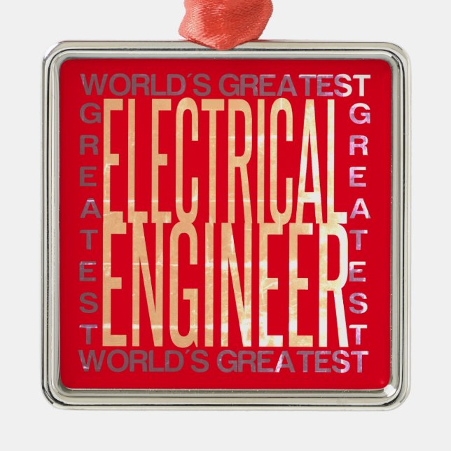 Worlds Greatest Electrical Engineer Metal Tree Decoration (Front)