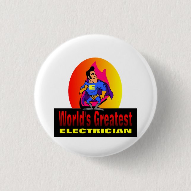 World's Greatest Electrician 3 Cm Round Badge (Front)