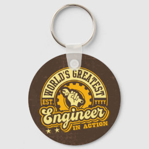 World's Greatest Engineer (EST. YEAR Customisable) Key Ring