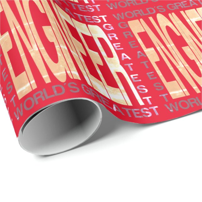 Worlds Greatest Engineer Wrapping Paper (Roll Corner)