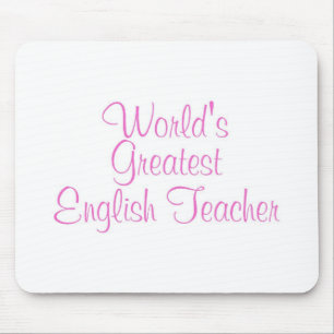 Worlds Greatest English Teacher Pink Mouse Pad