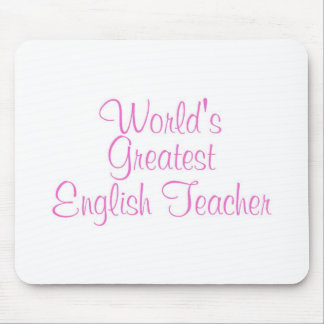 Worlds Greatest English Teacher Pink Mouse Pad