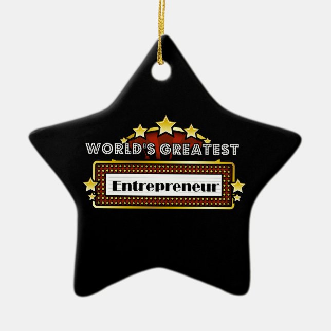 World's Greatest Entrepreneur Ceramic Tree Decoration (Front)