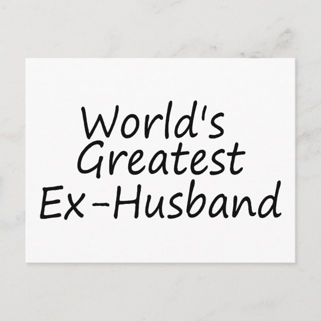 worlds Greatest Ex-Husband Postcard (Front)
