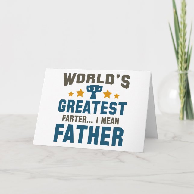 World's Greatest Farter Card (Front)