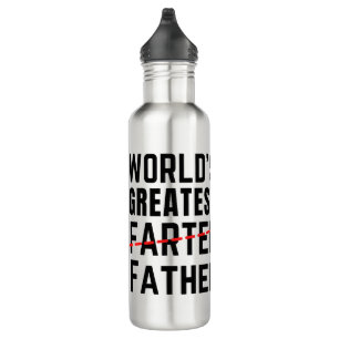 WORLD'S GREATEST FARTER - FATHER - FATHER'S DAY 710 ML WATER BOTTLE