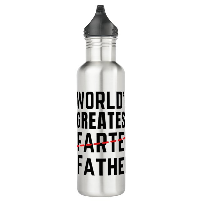 WORLD'S GREATEST FARTER - FATHER - FATHER'S DAY 710 ML WATER BOTTLE (Right)