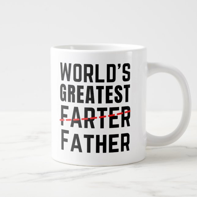 WORLD'S GREATEST FARTER - FATHER - FATHER'S DAY  LARGE COFFEE MUG (Right)
