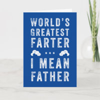 World's Greatest Farter Father's Day Custom Colour