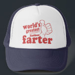World's Greatest Farter Trucker Hat<br><div class="desc">World's Greatest Farter - This Guy Thumb t shirts & gifts</div>
